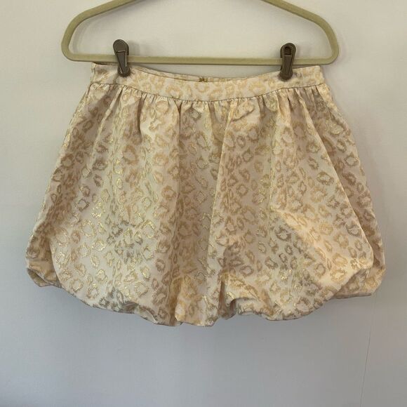 Lilly Pulitzer Dresses & Skirts - Lilly Pulitzer Leah Animal Print Skirt Gold Dazzle Leopard Jacquard Womens 8